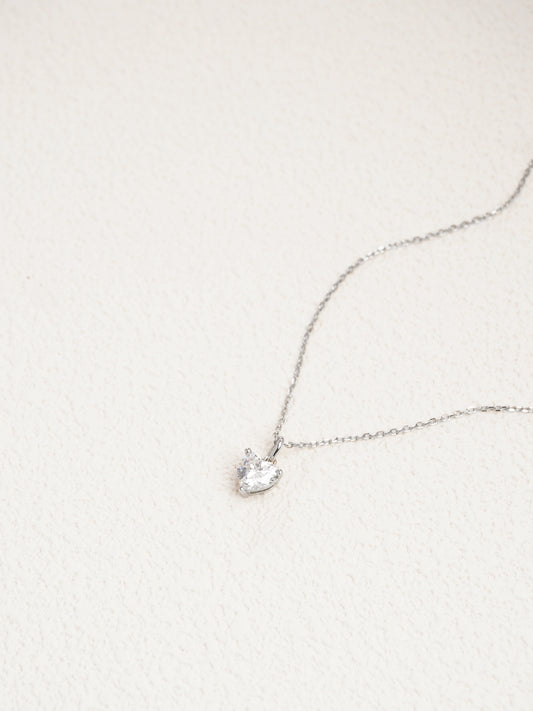 Moissanite Shimmering Heart Necklace GN003