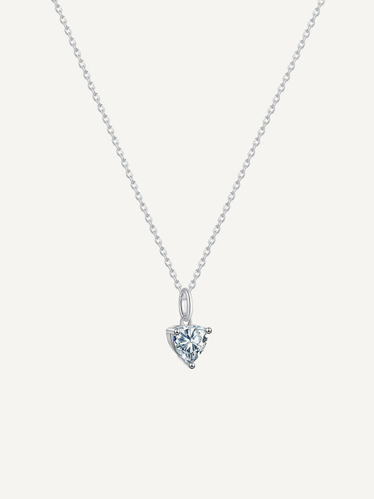 Moissanite Shimmering Heart Necklace GN003