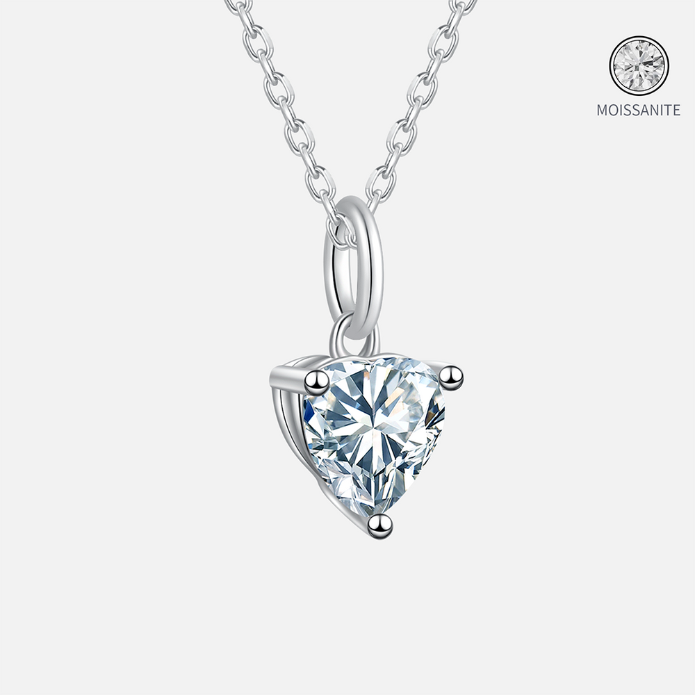 Moissanite-heart-sliver-Necklaces