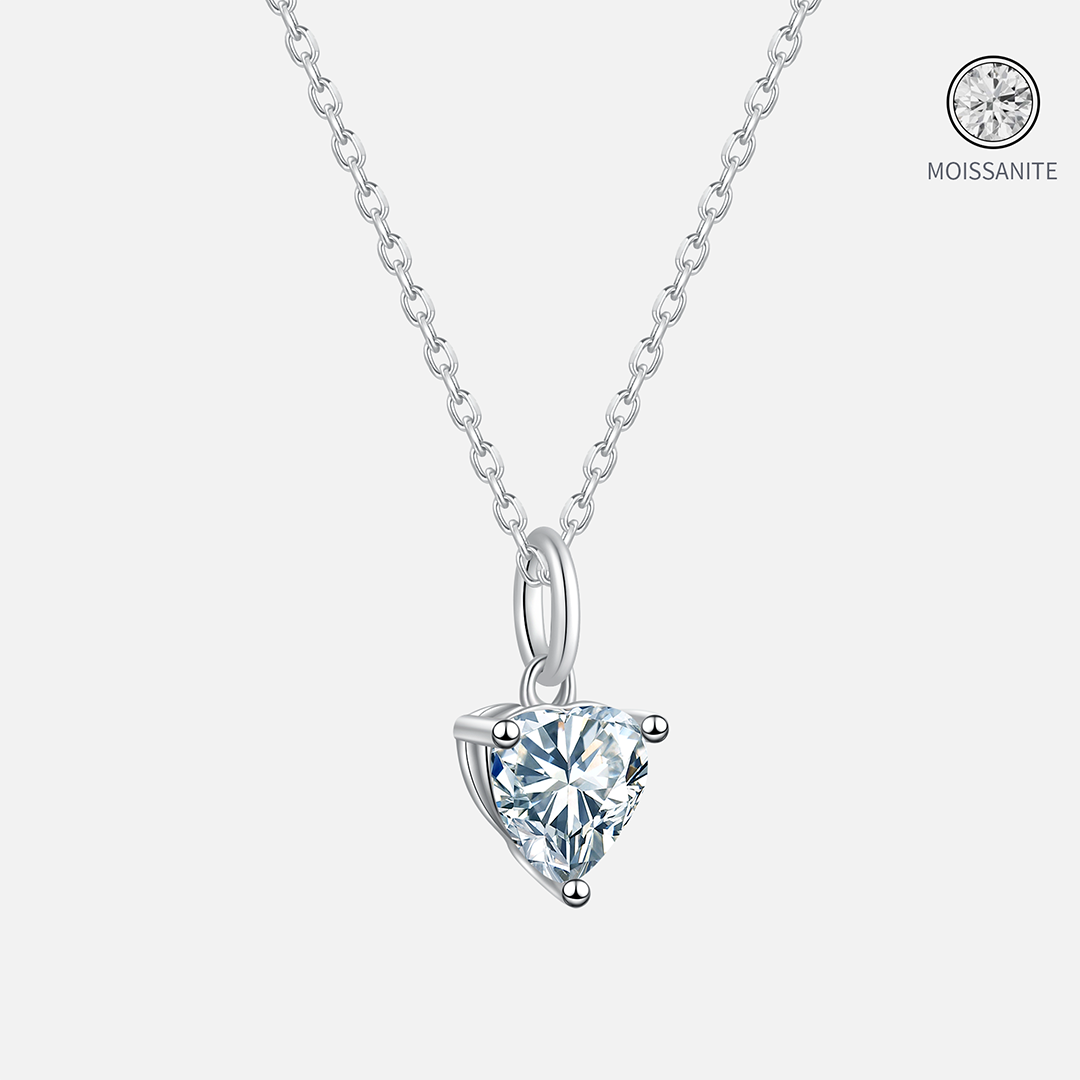 Moissanite-heart-sliver-Necklaces