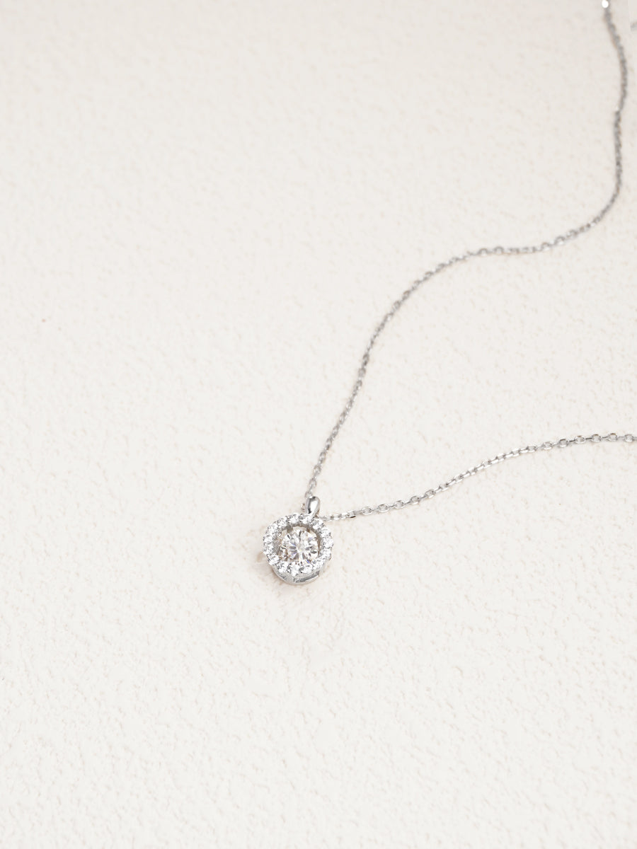 Moissanite Whimsical Round Necklace GN005