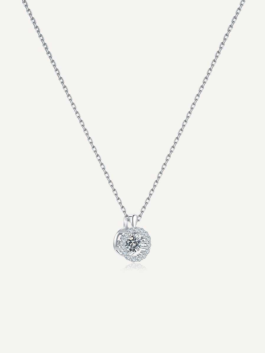 Moissanite Whimsical Round Necklace GN005