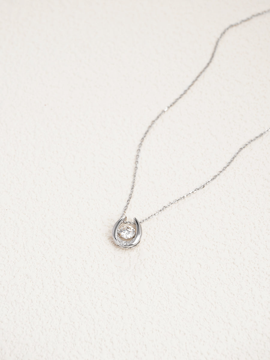 Moissanite Whimsical Boot Necklace GN006