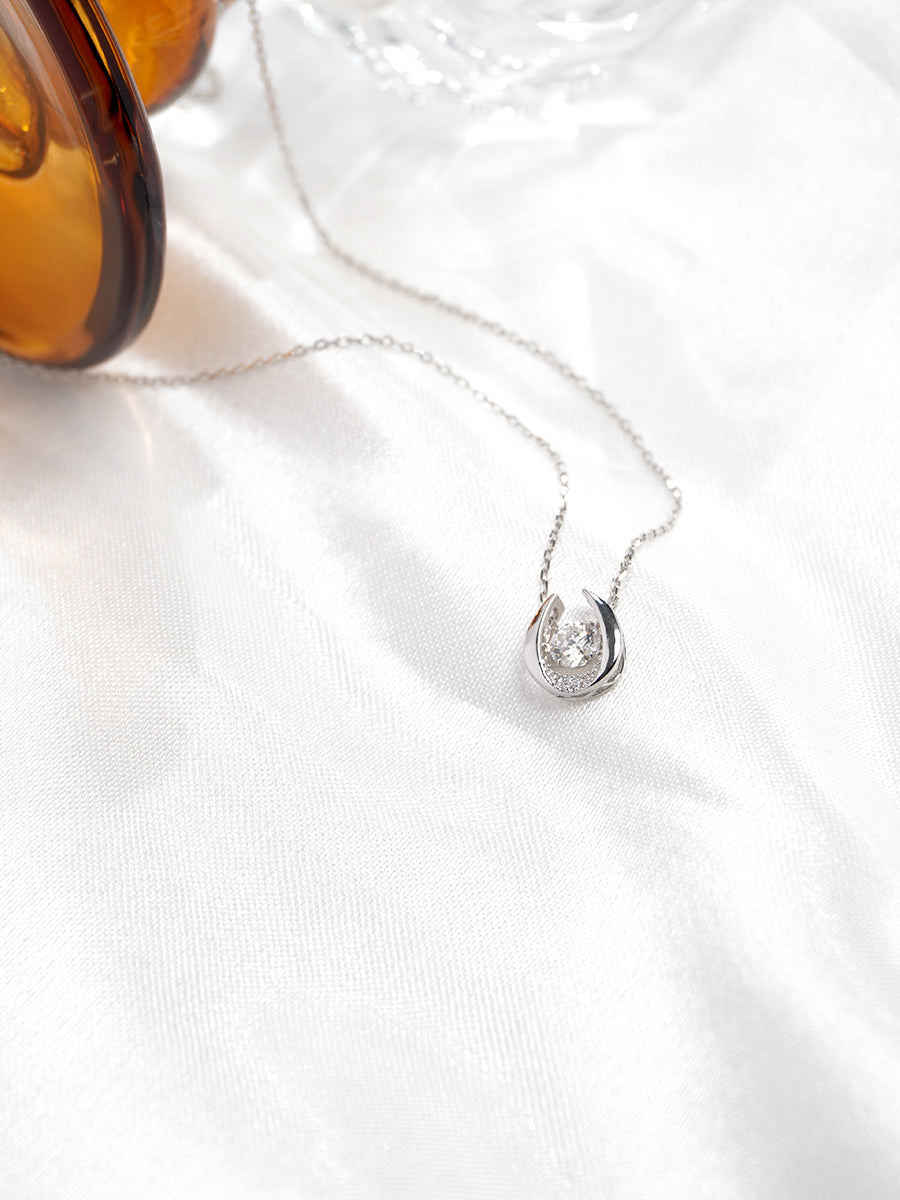 Moissanite Whimsical Boot Necklace GN006