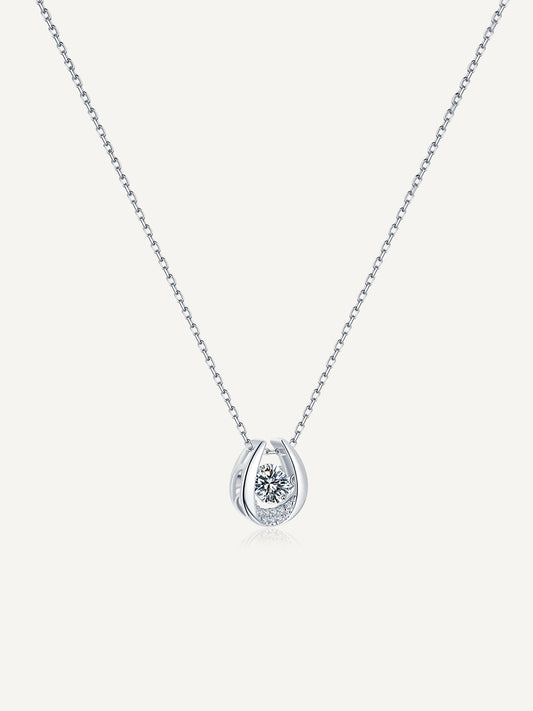 Moissanite Whimsical Boot Necklace GN006