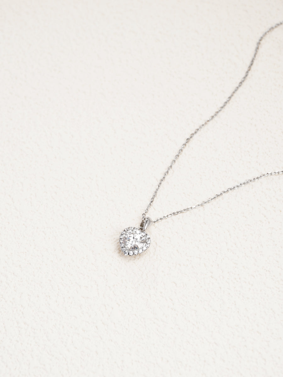 Moissanite Heart Necklace GN008