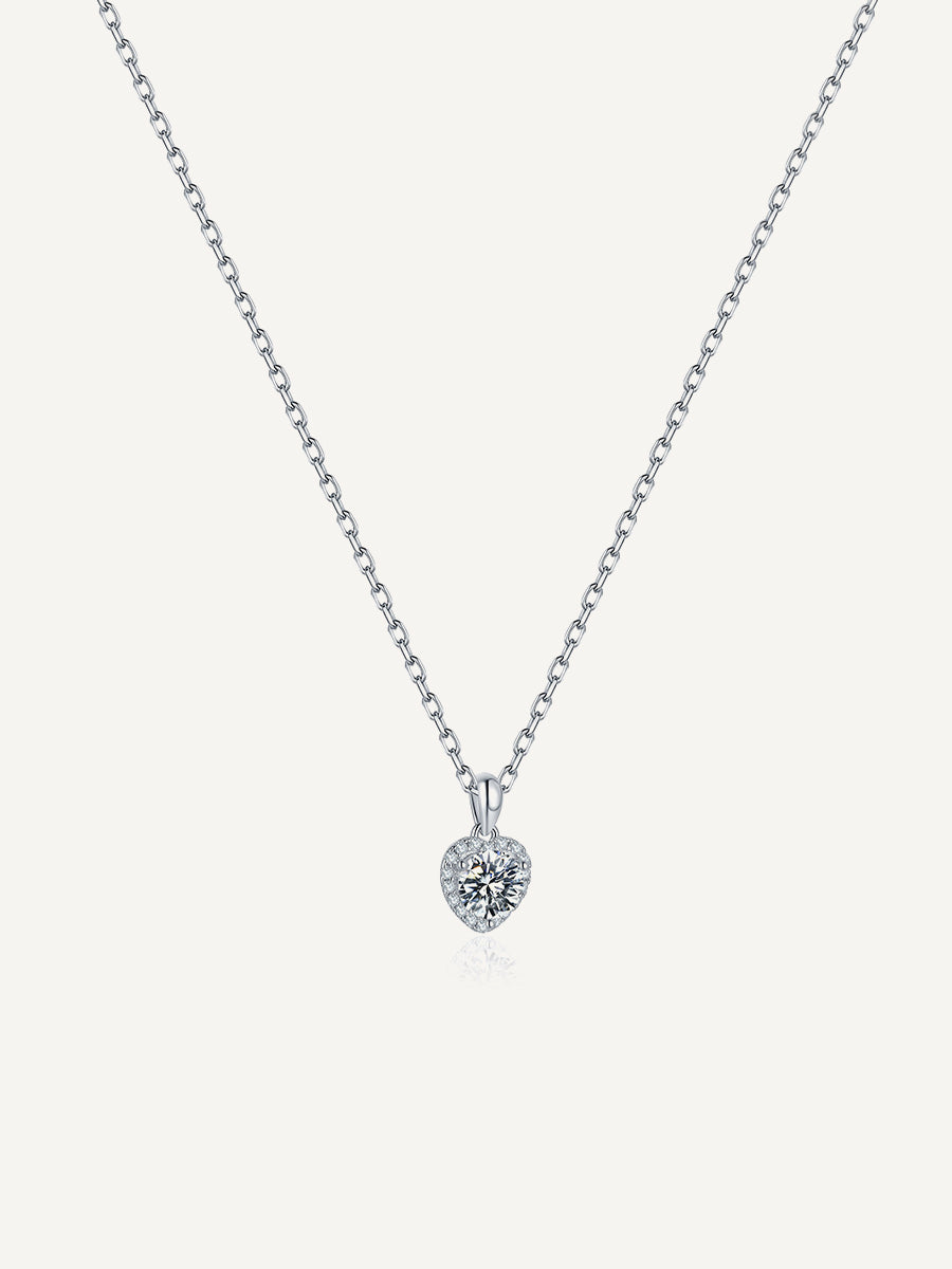 Moissanite Heart Necklace GN008