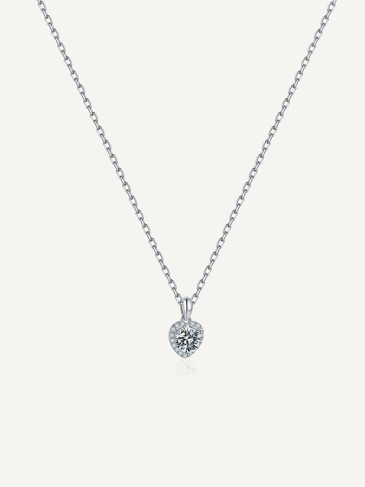 Moissanite Heart Necklace GN008