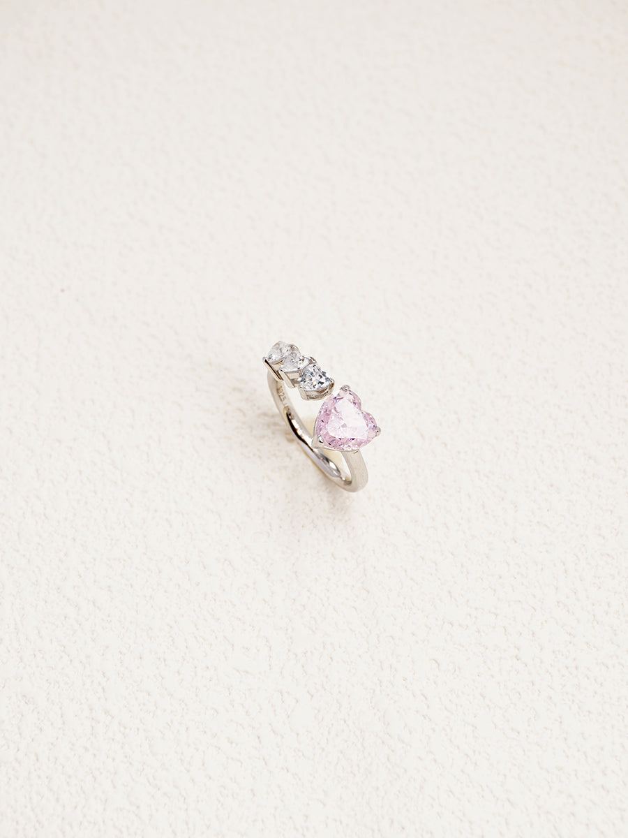 Frozen Pink Heart Ring GR001