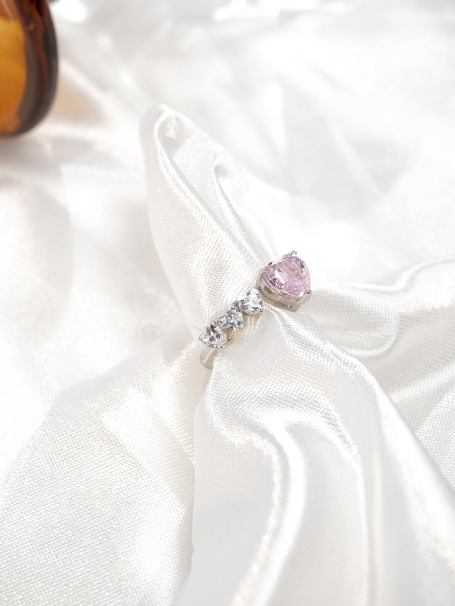 Frozen Pink Heart Ring GR001