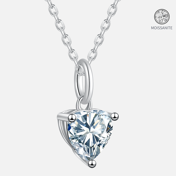 Moissanite Shimmering Heart Jewelry Set GSET004