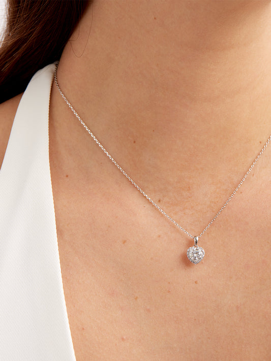 Moissanite Heart Necklace GN008