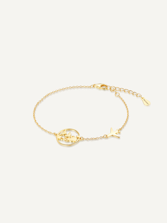 S925-gold-globe-plane-bracelets