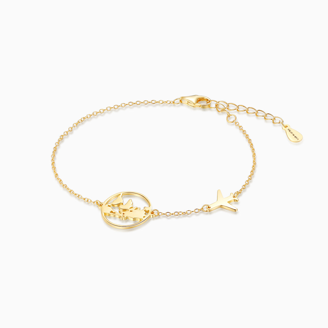 S925-gold-globe-plane-bracelets