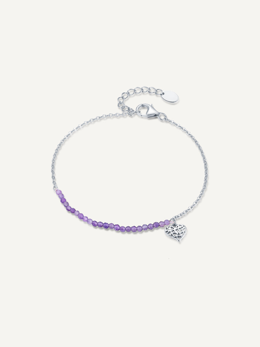 S925-sliver-heart-purple-bracelet