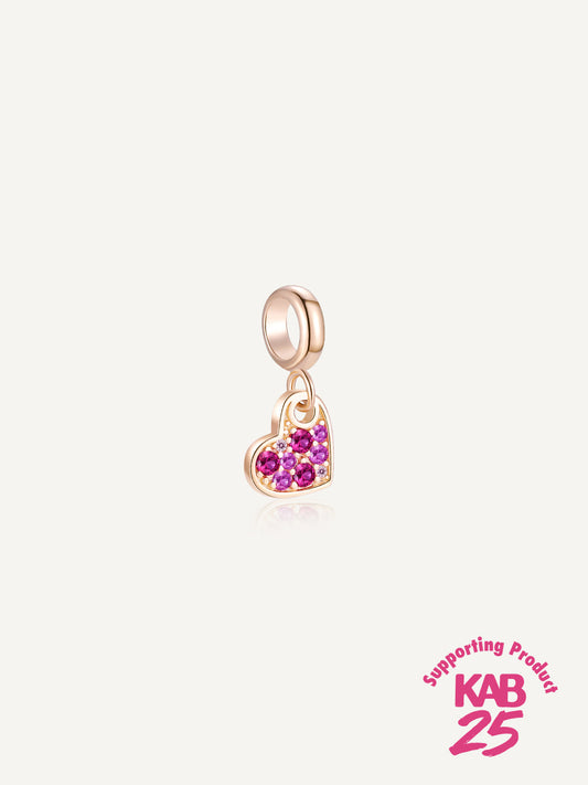 Blushing Heart Charm PC004