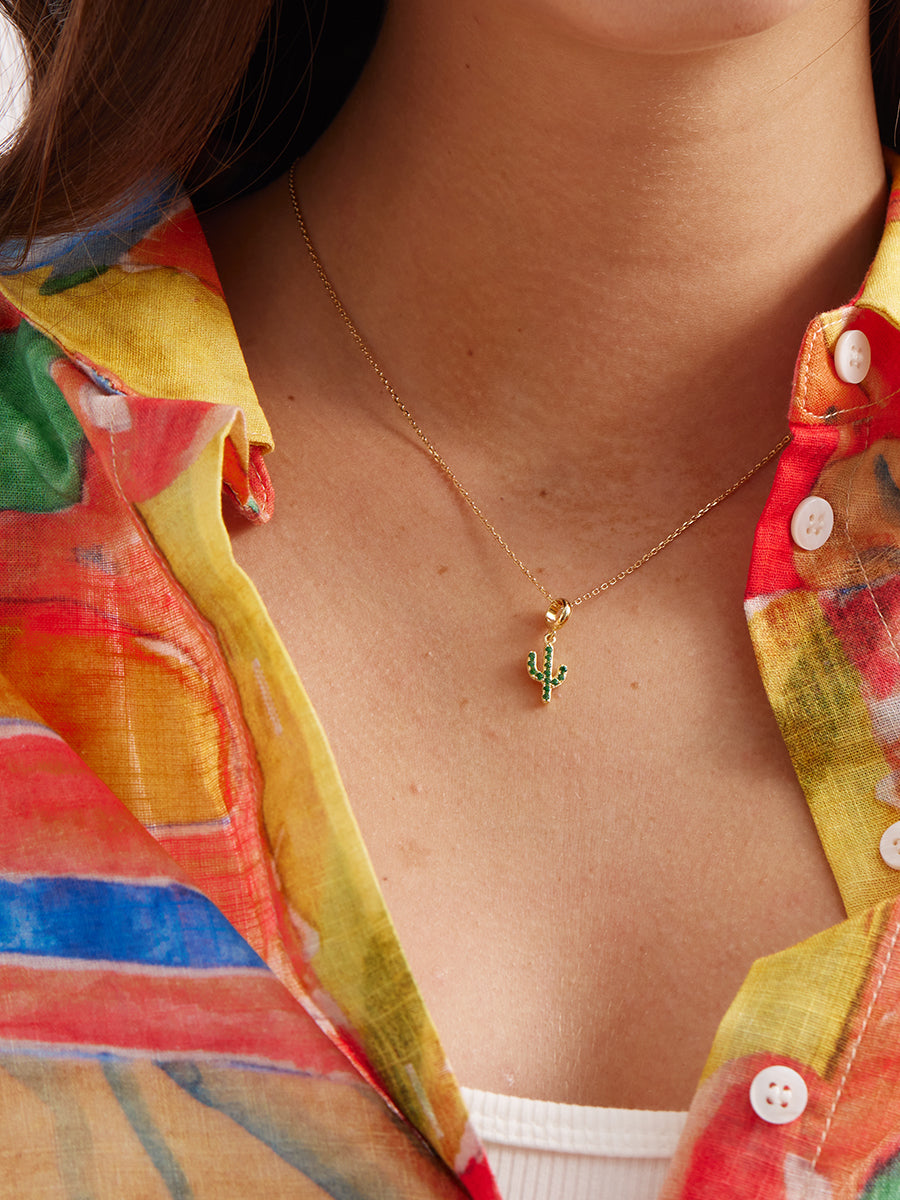 S925-gold-cactus-pendant-Charms