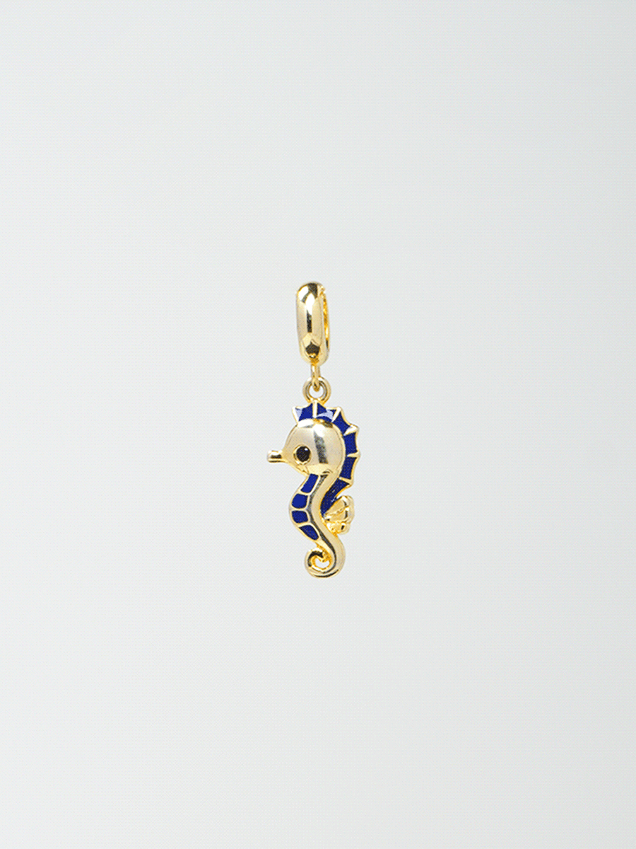 Azure Seahorse Charm PC007