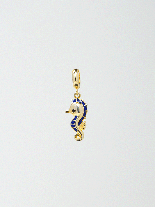 Azure Seahorse Charm PC007