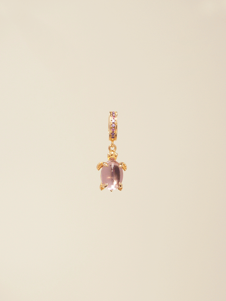 Blush Coral Turtle Charm PC019