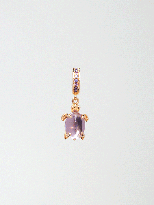 Blush Coral Turtle Charm PC019