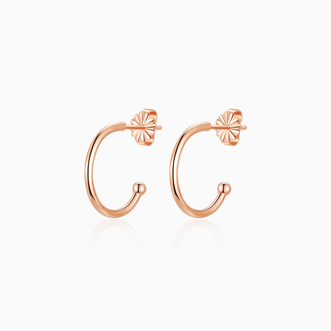 S925-rose gold-Hoop-earring