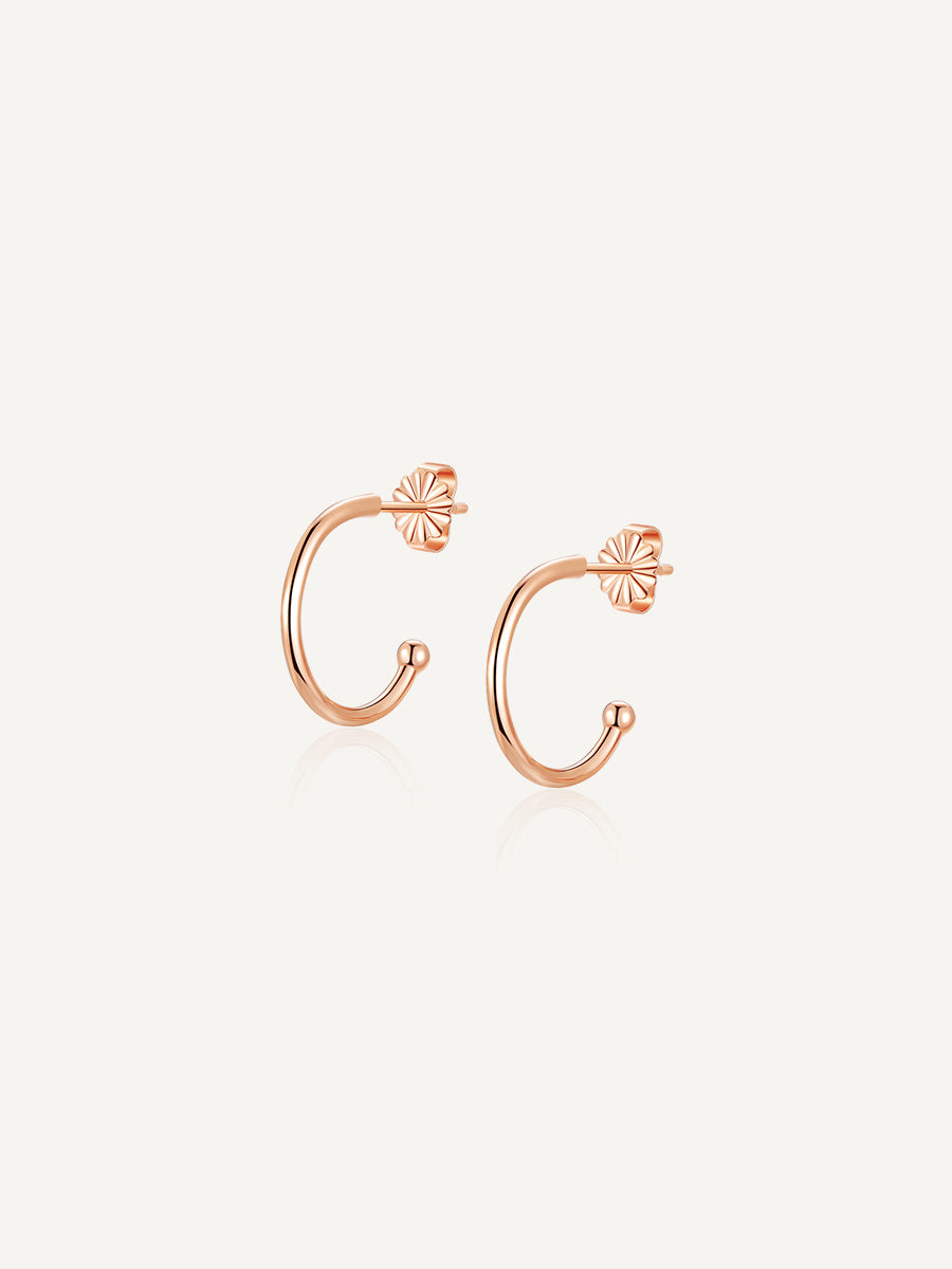 S925-ROse Gold-Hoop-earring