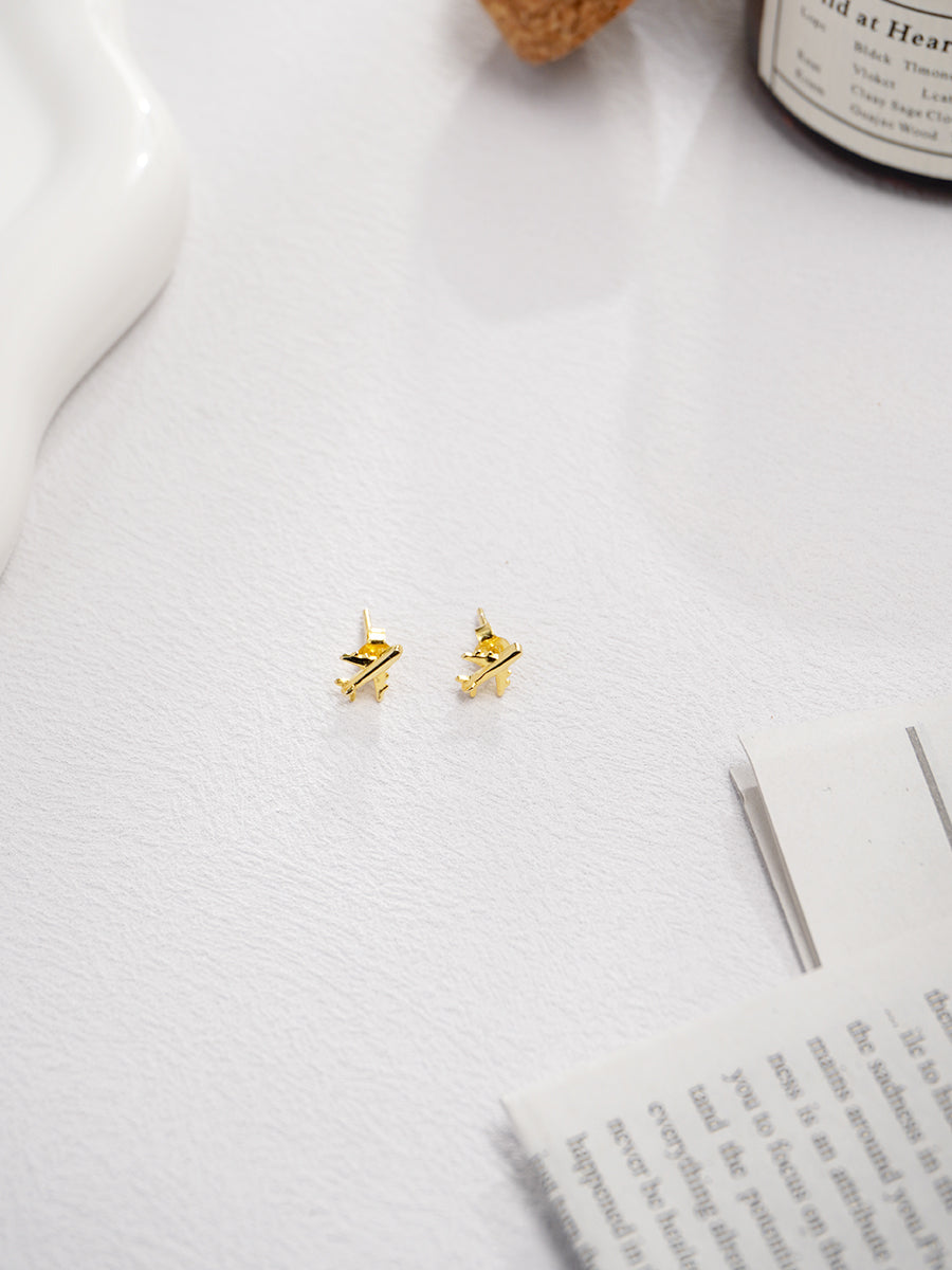Aviator Stud Earrings PE002