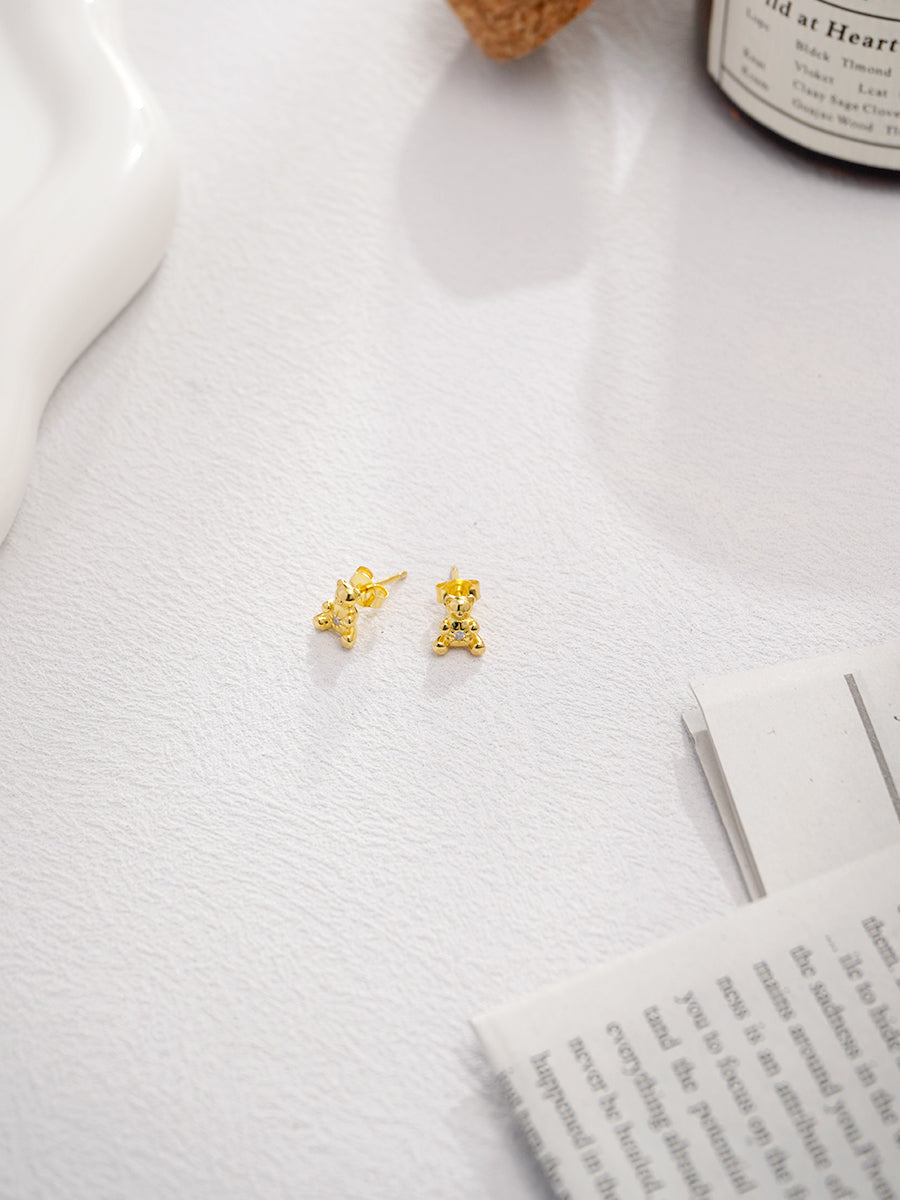 Teddy Bear Stud Earrings PE004