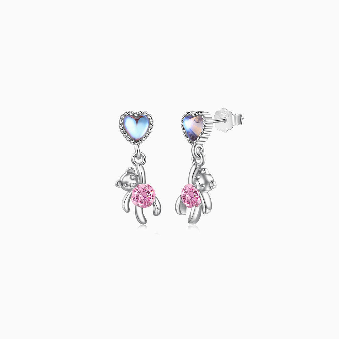 S925-bear-heart-sliver-earrings