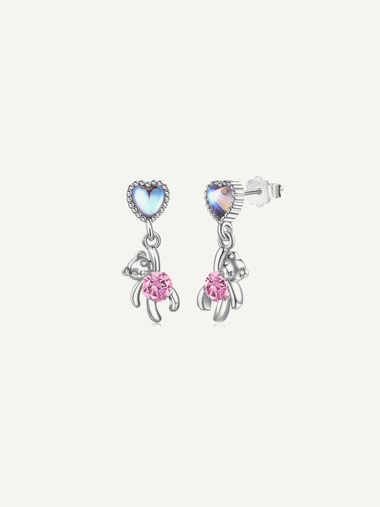 S925-bear-heart-sliver-earrings