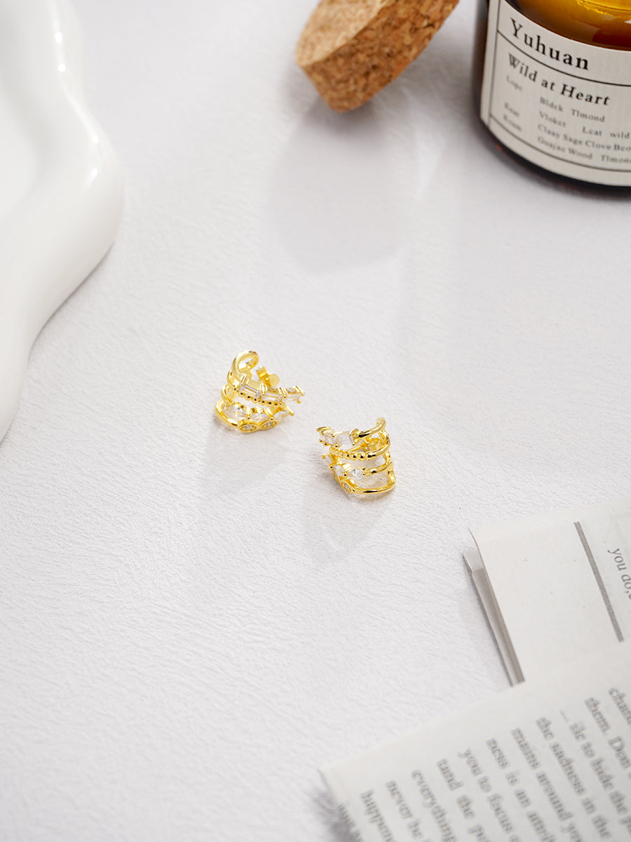 Starry Radiance Stud Earrings PE008