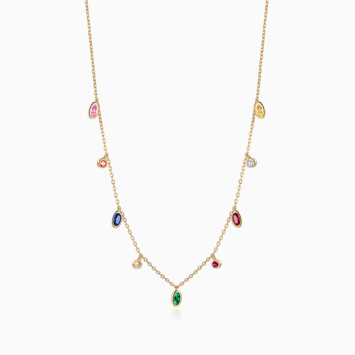 S925-round-gold-colorful-Necklaces