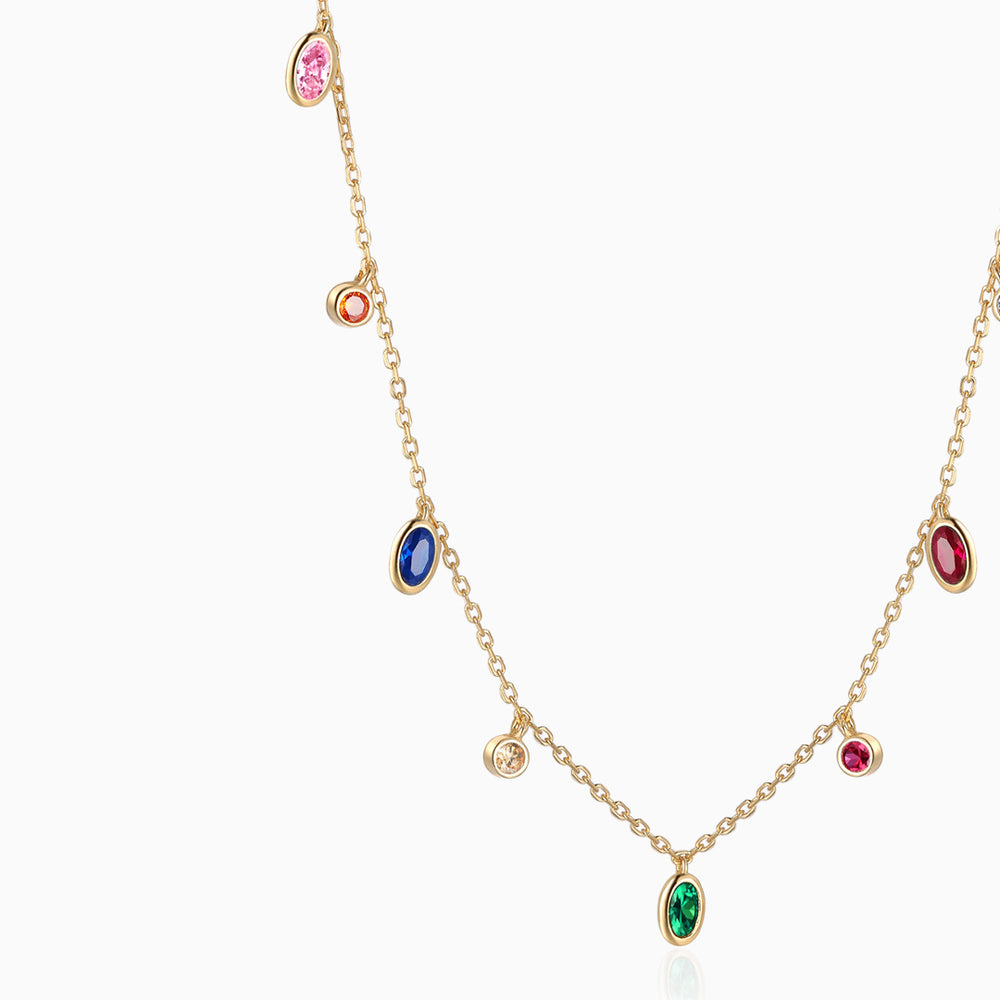 S925-round-gold-colorful-Necklaces