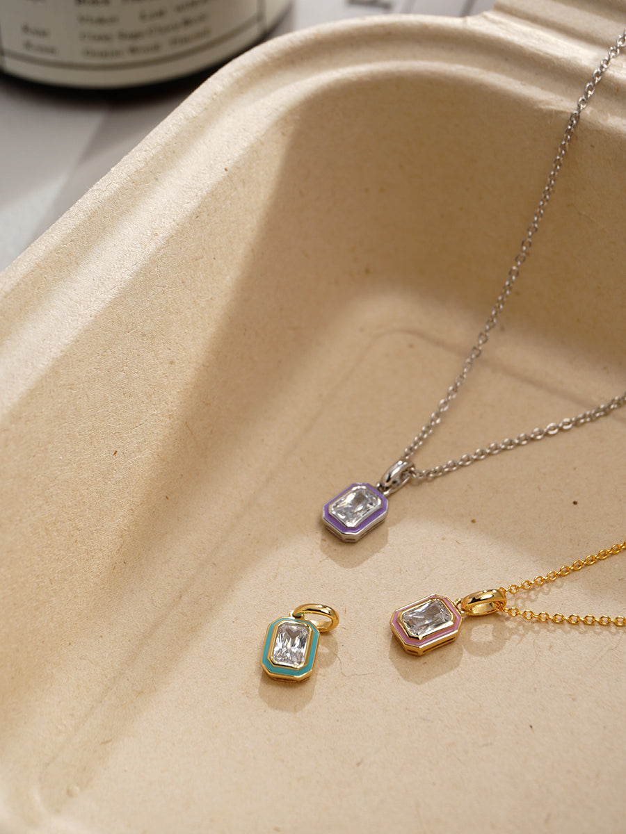 Enduring Halo Gem Pendant Charms PN004