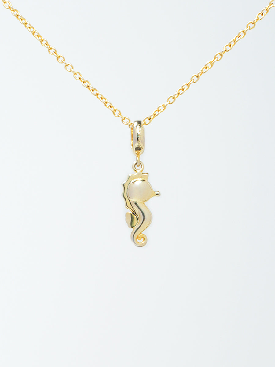 18K Gold Seahorse Baby Charm Necklace Set PN007GDSET