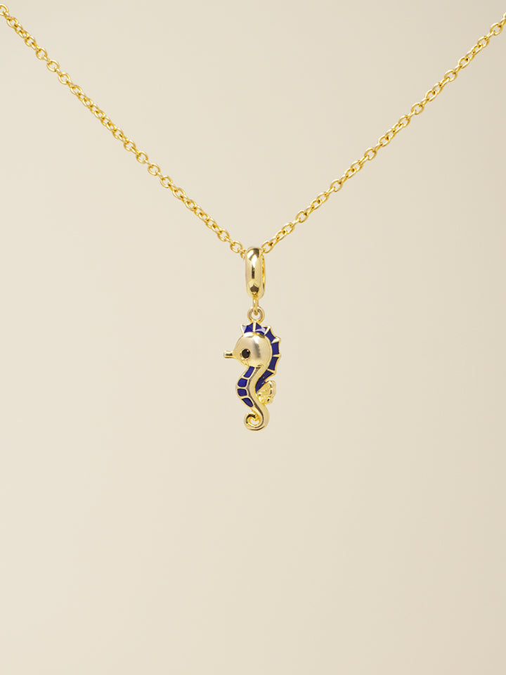 18K Gold Seahorse Baby Charm Necklace Set PN007GDSET