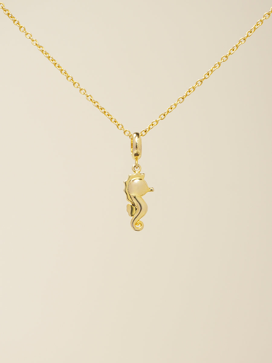 18K Gold Seahorse Baby Charm Necklace Set PN007GDSET
