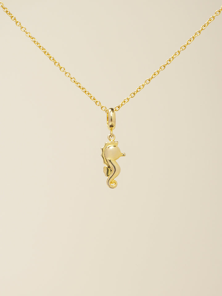 18K Gold Seahorse Baby Charm Necklace Set PN007GDSET