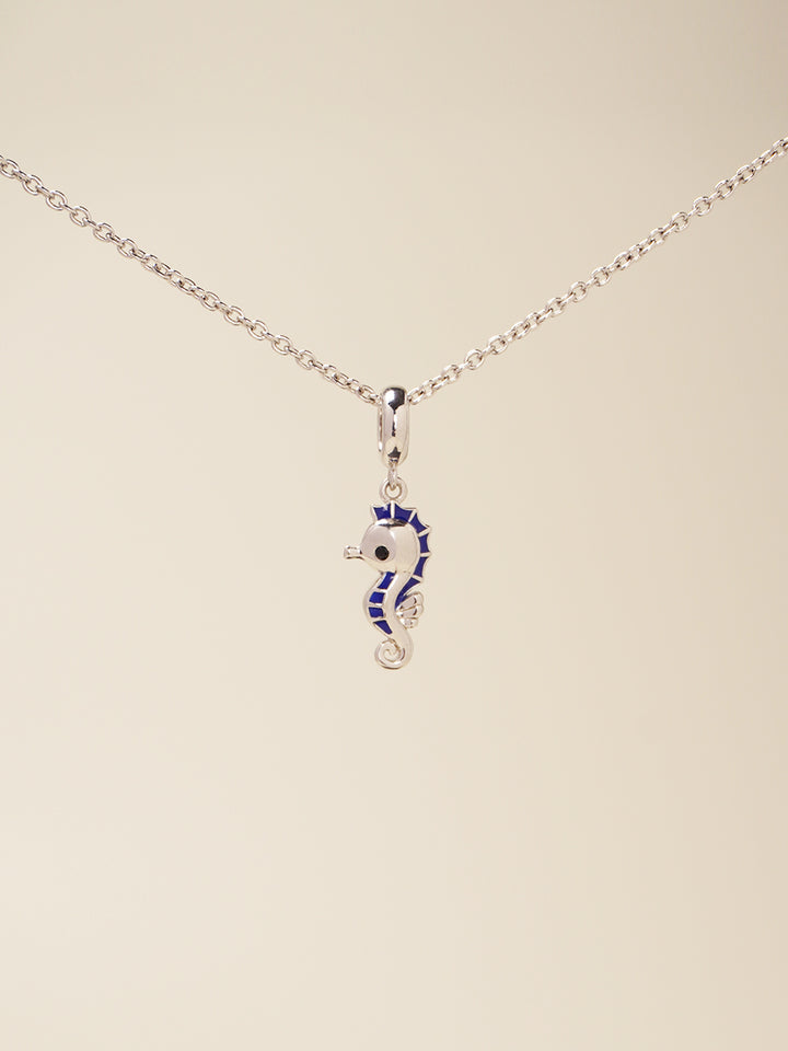 Silver Seahorse Baby Charm Necklace Set PN007SVSET