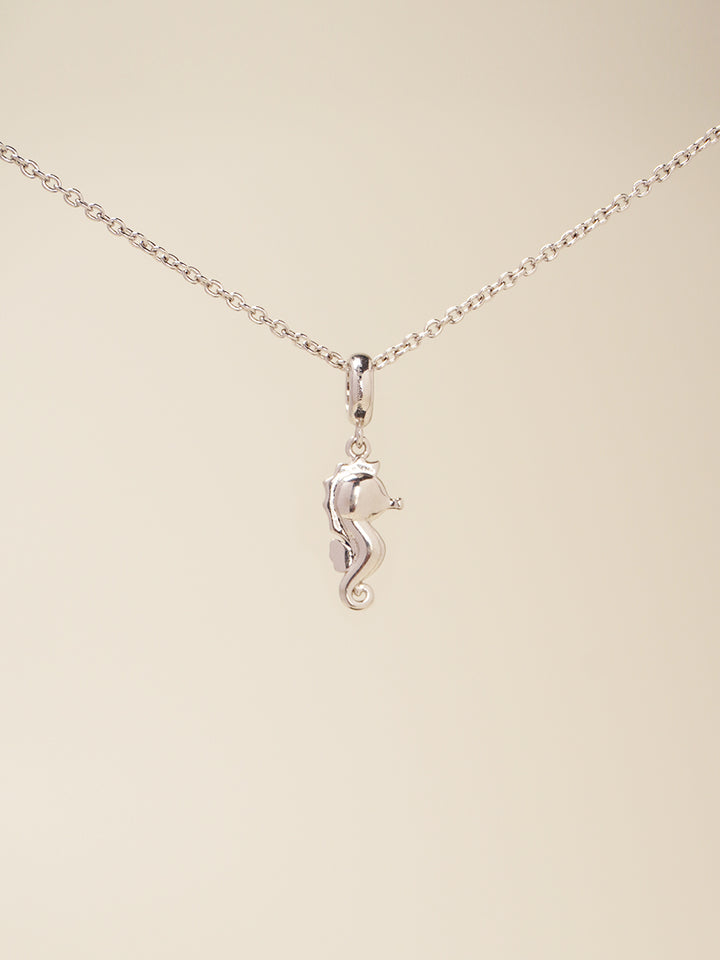 Silver Seahorse Baby Charm Necklace Set PN007SVSET