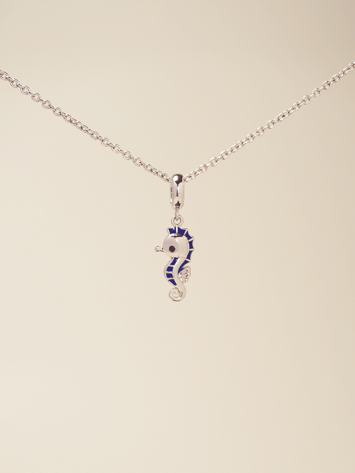 Silver Seahorse Baby Charm Necklace Set PN007SVSET