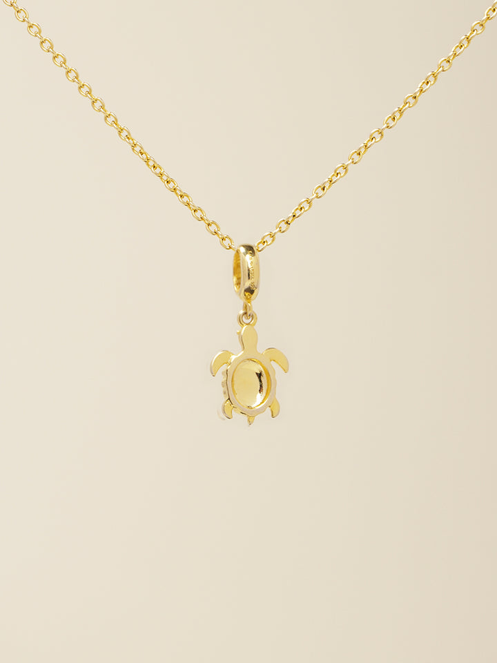 Jade Enamel 18K Turtle Charm Necklace Set PN008GDSET