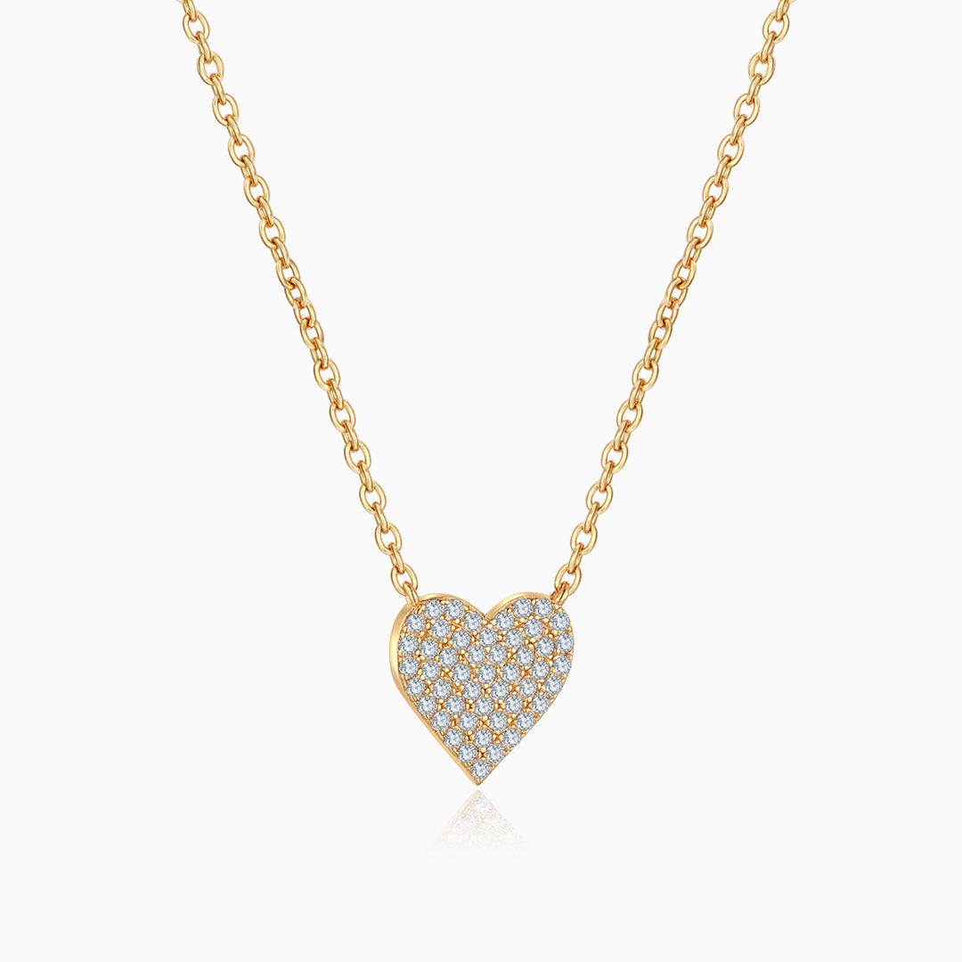 S925-Heart-gold-Necklace