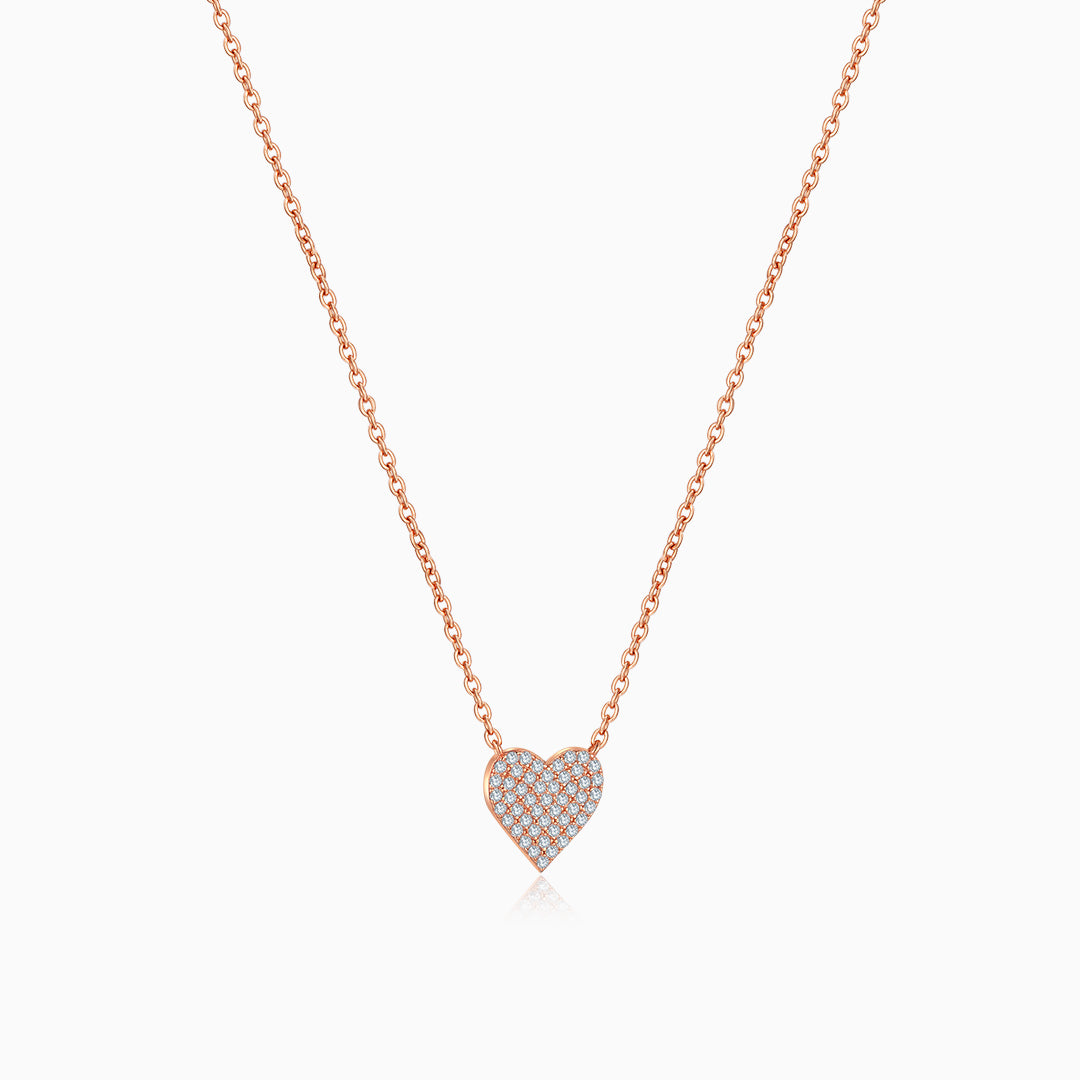 S925-Heart-rose gold-Necklace