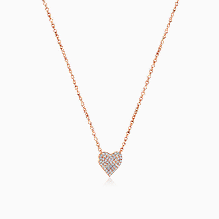 S925-Heart-rose gold-Necklace