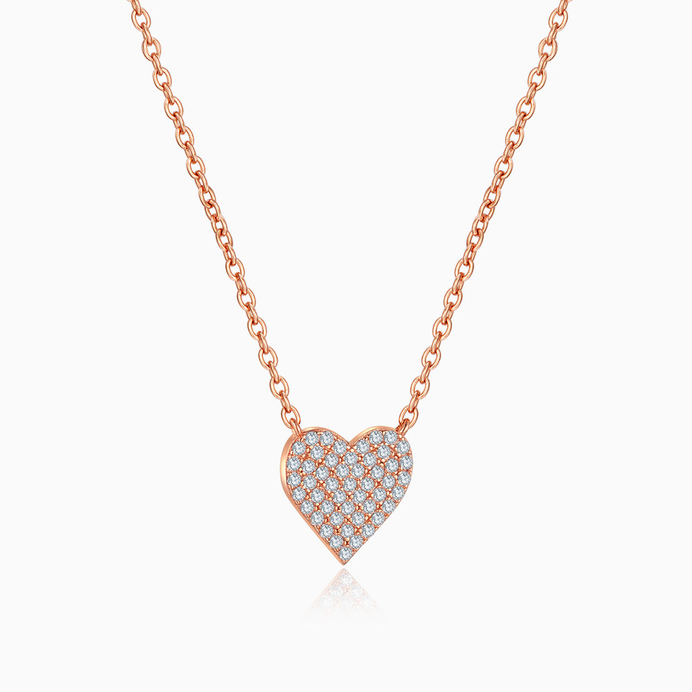 S925-Heart-rose gold-Necklace