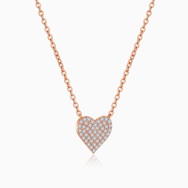 S925-Heart-rose gold-Necklace