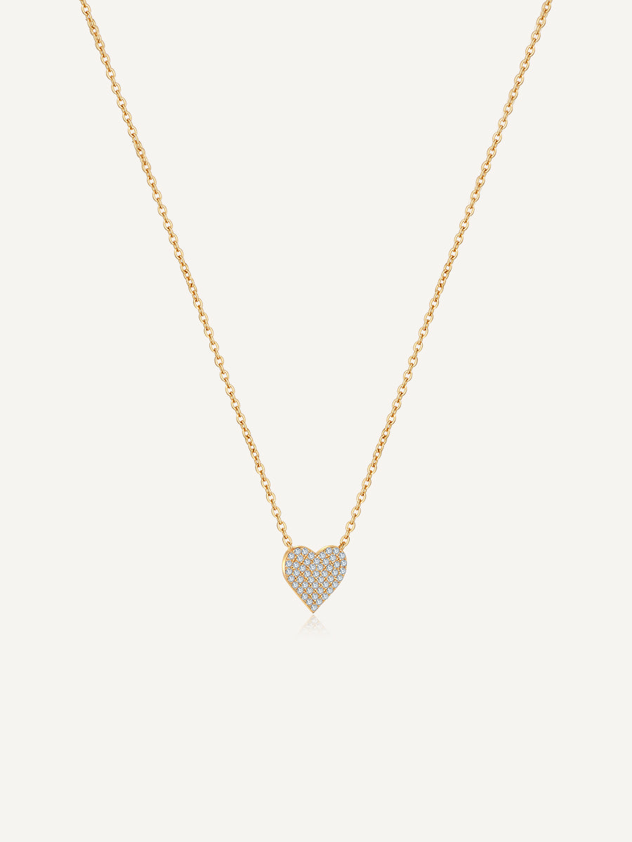 S925-Heart-gold-Necklace