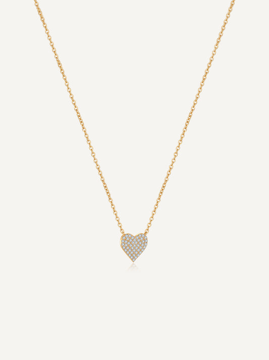 S925-Heart-gold-Necklace